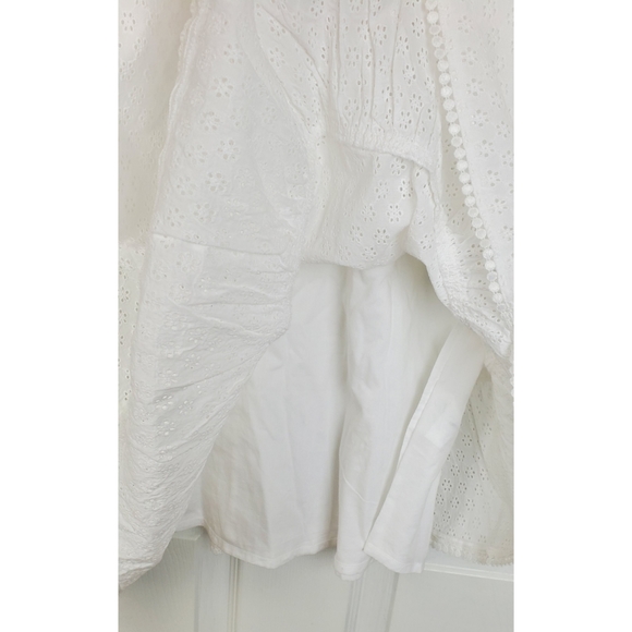 NWT Draper James eyelet flounce ruffle hem strappy spring summer dress white - Picture 8 of 15
